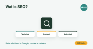 SEO rust op drie pijlers: techniek, content en autoriteit
